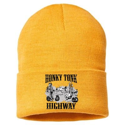 Southern Western Rodeo Cowgirl Honky Tonk Highway Sustainable Knit Beanie