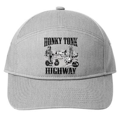 Southern Western Rodeo Cowgirl Honky Tonk Highway 7-Panel Snapback Hat