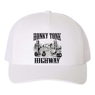 Southern Western Rodeo Cowgirl Honky Tonk Highway Yupoong Adult 5-Panel Trucker Hat