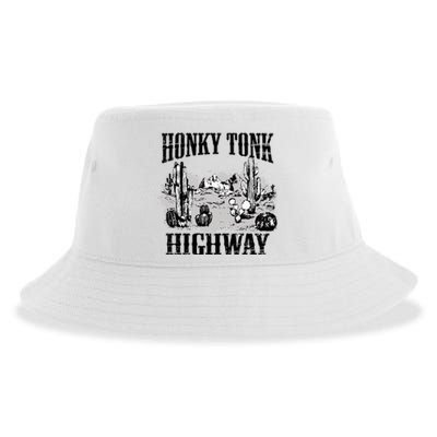 Southern Western Rodeo Cowgirl Honky Tonk Highway Sustainable Bucket Hat