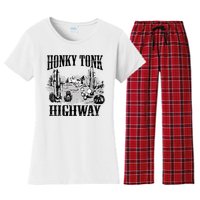 Southern Western Rodeo Cowgirl Honky Tonk Highway Women's Flannel Pajama Set