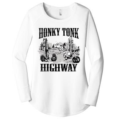 Southern Western Rodeo Cowgirl Honky Tonk Highway Women's Perfect Tri Tunic Long Sleeve Shirt