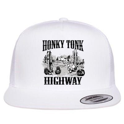 Southern Western Rodeo Cowgirl Honky Tonk Highway Flat Bill Trucker Hat