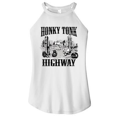 Southern Western Rodeo Cowgirl Honky Tonk Highway Women's Perfect Tri Rocker Tank