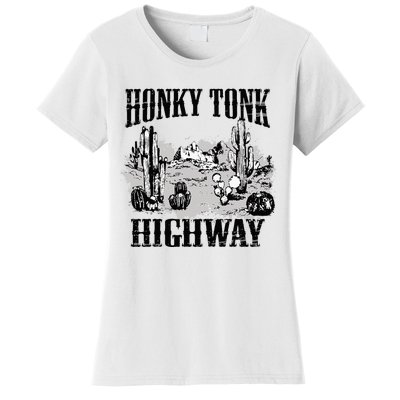 Southern Western Rodeo Cowgirl Honky Tonk Highway Women's T-Shirt