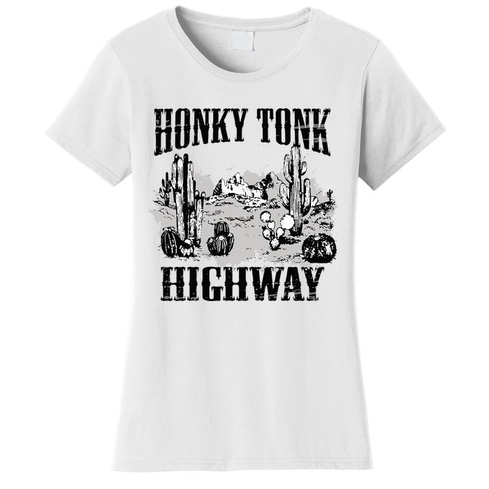 Southern Western Rodeo Cowgirl Honky Tonk Highway Women's T-Shirt