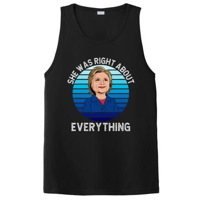 She Was Right About Everything Hillary Sarcasm Liberal PosiCharge Competitor Tank