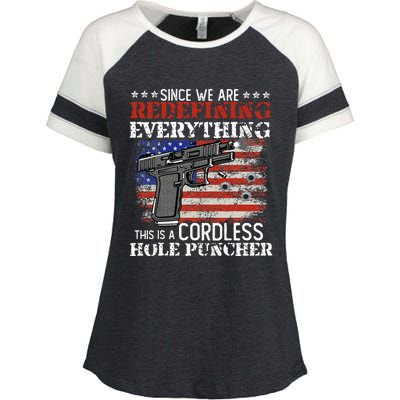 Since WeRe Redefining Everything Cordless Hole Puncher Gun Enza Ladies Jersey Colorblock Tee