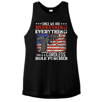 Since We're Redefining Everything Cordless Hole Puncher Gun Ladies PosiCharge Tri-Blend Wicking Tank