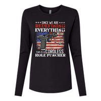 Since We're Redefining Everything Cordless Hole Puncher Gun Womens Cotton Relaxed Long Sleeve T-Shirt