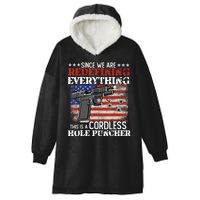 Since We're Redefining Everything Cordless Hole Puncher Gun Hooded Wearable Blanket