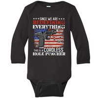 Since We're Redefining Everything Cordless Hole Puncher Gun Baby Long Sleeve Bodysuit