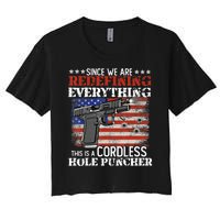 Since We're Redefining Everything Cordless Hole Puncher Gun Women's Crop Top Tee