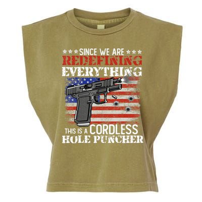 Since We're Redefining Everything Cordless Hole Puncher Gun Garment-Dyed Women's Muscle Tee