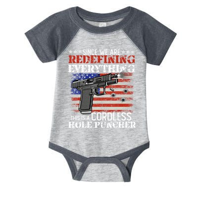 Since We're Redefining Everything Cordless Hole Puncher Gun Infant Baby Jersey Bodysuit