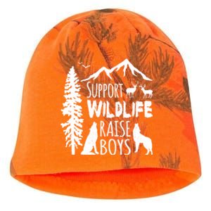 Support Wildlife Raise Gift Great Gift For Mom And Dad Kati - Camo Knit Beanie