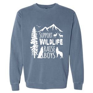 Support Wildlife Raise Gift Great Gift For Mom And Dad Garment-Dyed Sweatshirt