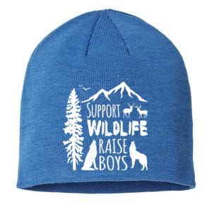 Support Wildlife Raise Gift Great Gift For Mom And Dad Sustainable Beanie