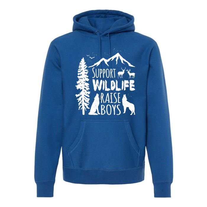 Support Wildlife Raise Gift Great Gift For Mom And Dad Premium Hoodie