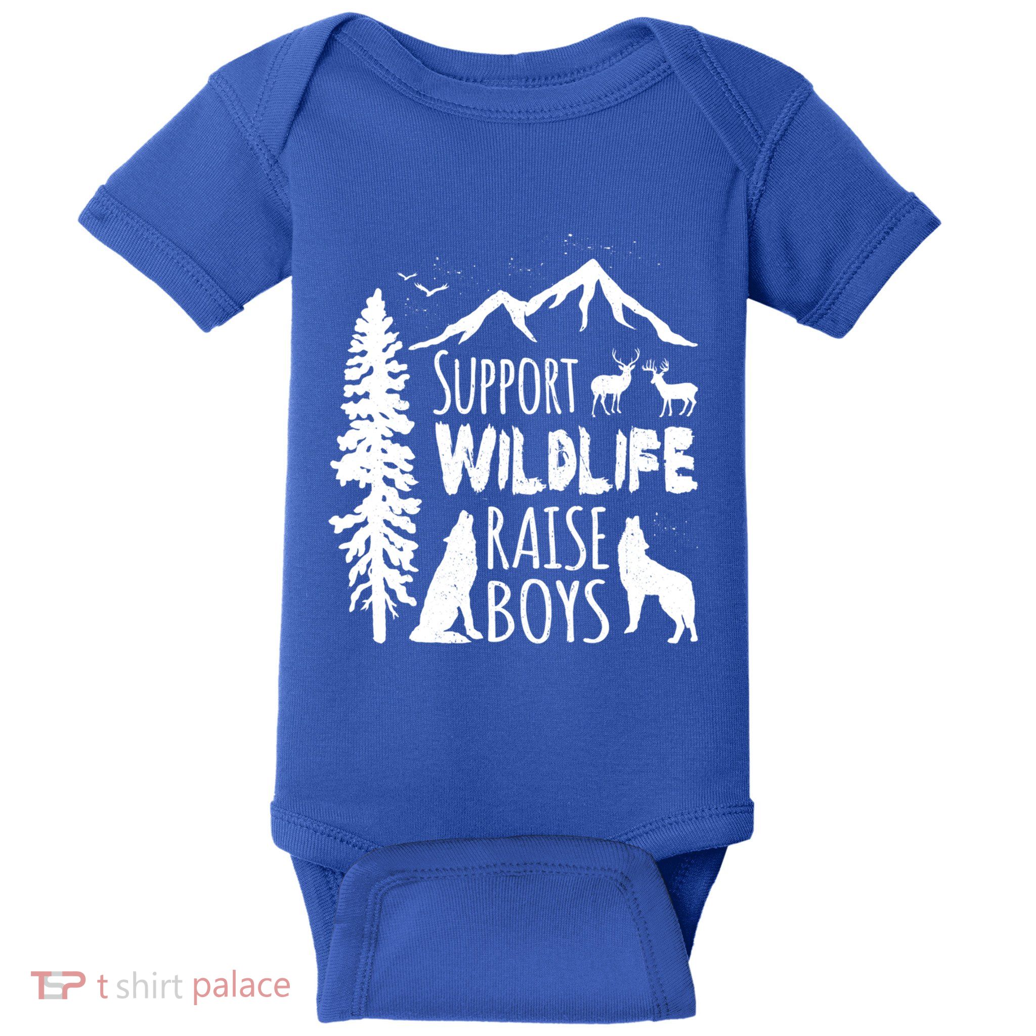 Support Wildlife Raise Gift Great Gift For Mom And Dad Baby Bodysuit