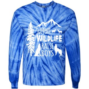 Support Wildlife Raise Gift Great Gift For Mom And Dad Tie-Dye Long Sleeve Shirt