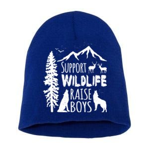 Support Wildlife Raise Gift Great Gift For Mom And Dad Short Acrylic Beanie