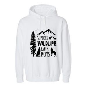 Support Wildlife Raise Gift Great Gift For Mom And Dad Garment-Dyed Fleece Hoodie