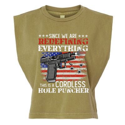 Since Were Redefining Everything Cordless Hole Puncher Gun Garment-Dyed Women's Muscle Tee