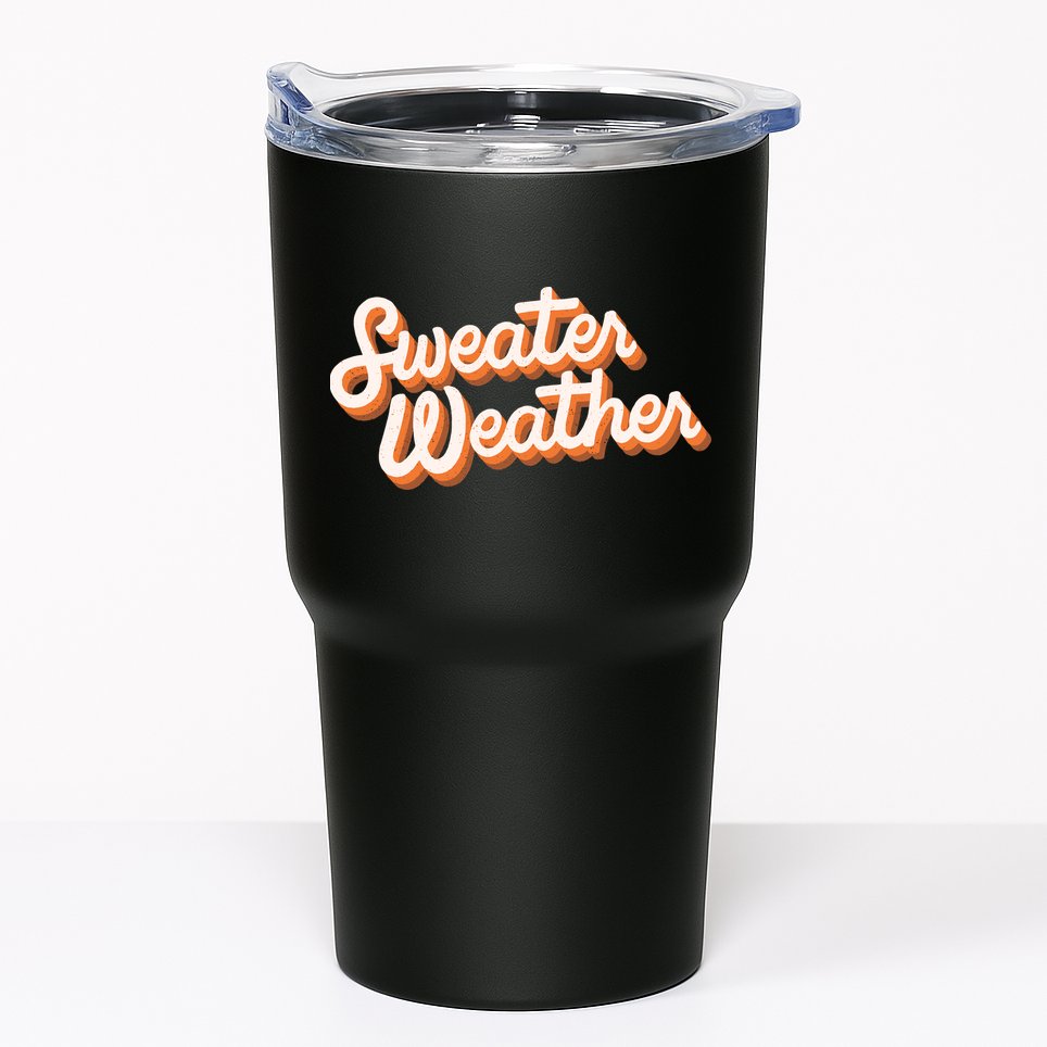 Sweater Weather Retro Tumbler