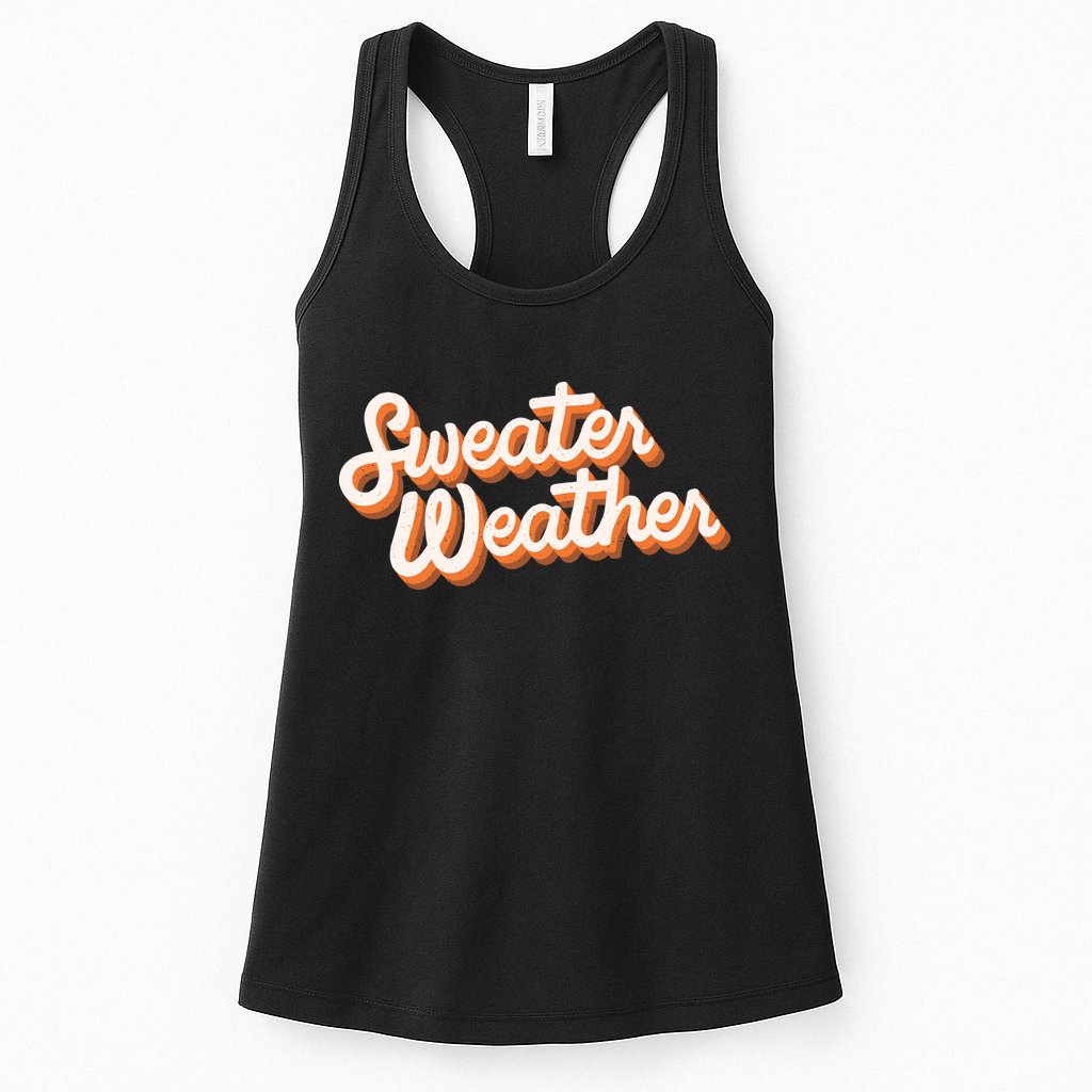 Sweater Weather Retro Womens Tank Top