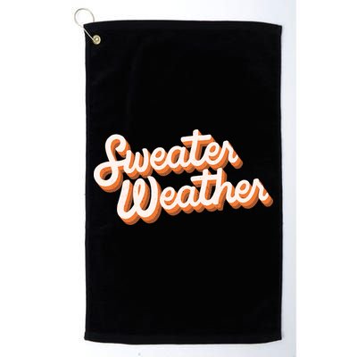 Sweater Weather Retro Golf Towel