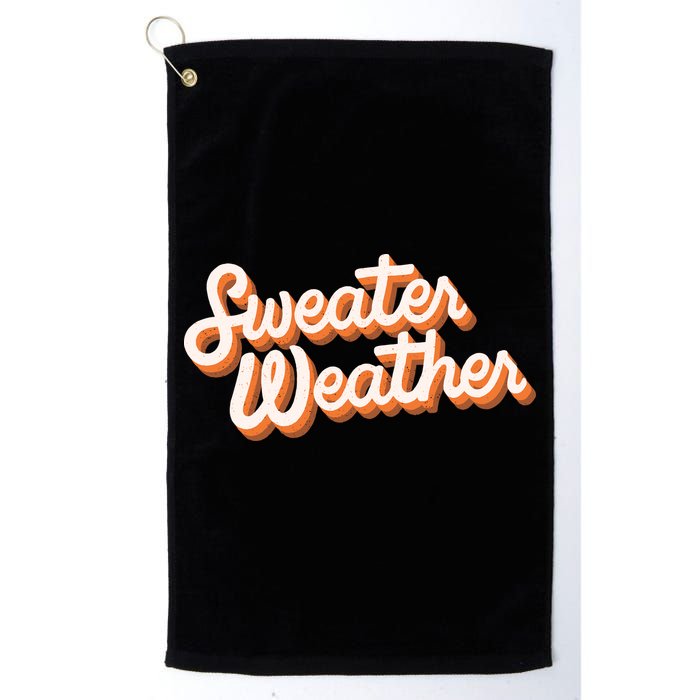 Sweater Weather Retro Golf Towel