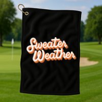 Sweater Weather Retro Golf Towel