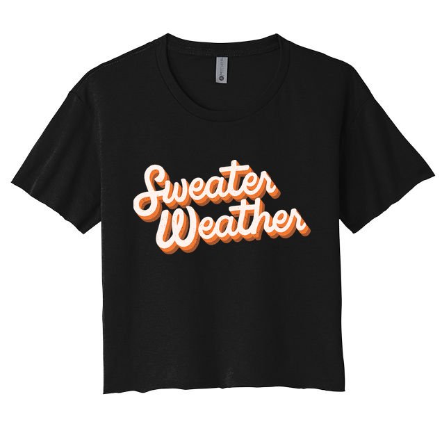 Sweater Weather Retro Crop Top