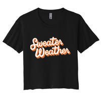 Sweater Weather Retro Women's Crop Top Tee