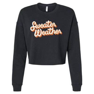 Sweater Weather Retro Cropped Pullover Crew