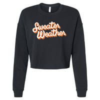 Sweater Weather Retro Cropped Pullover Crew