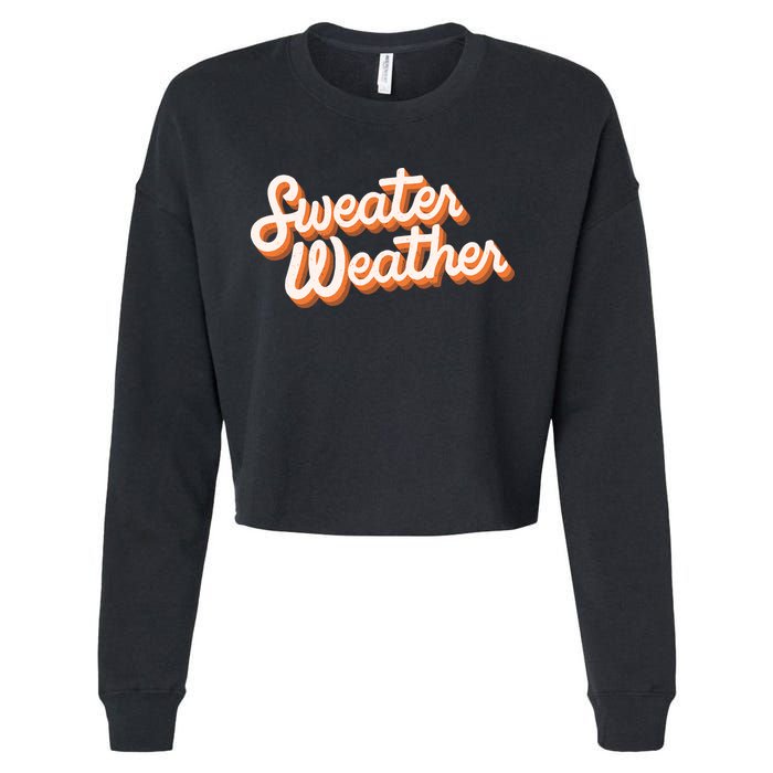 Sweater Weather Retro Cropped Pullover Crew
