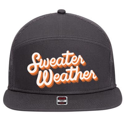 Sweater Weather Retro 7 Panel Mesh Trucker Snapback Hat