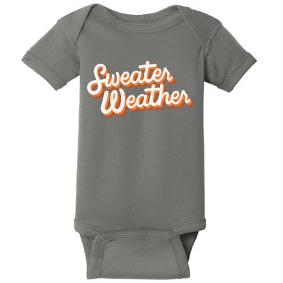 Sweater Weather Retro Baby Bodysuit
