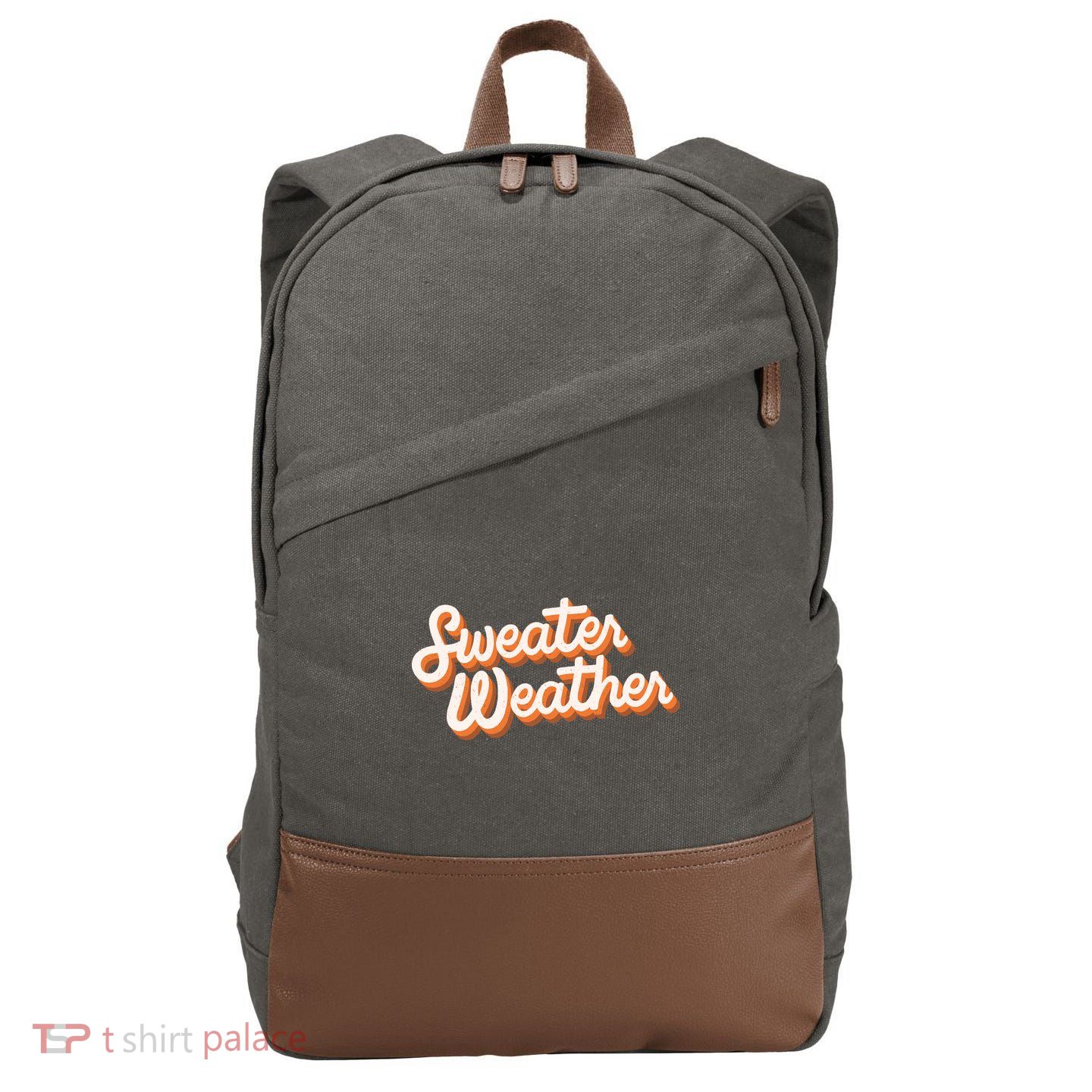 Sweater Weather Retro Cotton Canvas Backpack