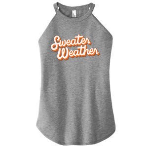 Sweater Weather Retro Women's Perfect Tri Rocker Tank