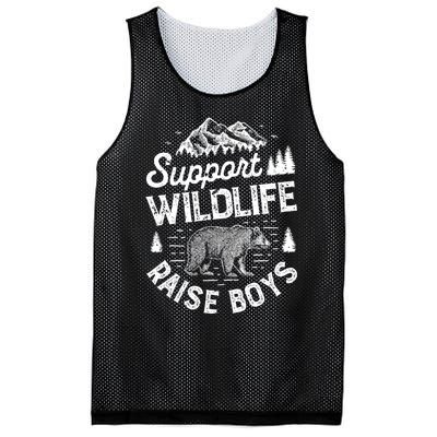 Support Wildlife Raise Mom Dad Mother Parents Mesh Reversible Basketball Jersey Tank