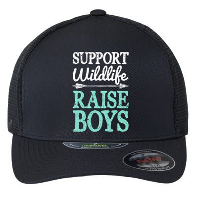 Support Wildlife Raise Mom Dad Mother Parents Flexfit Unipanel Trucker Cap