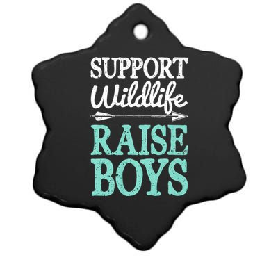 Support Wildlife Raise Mom Dad Mother Parents Ceramic Star Ornament