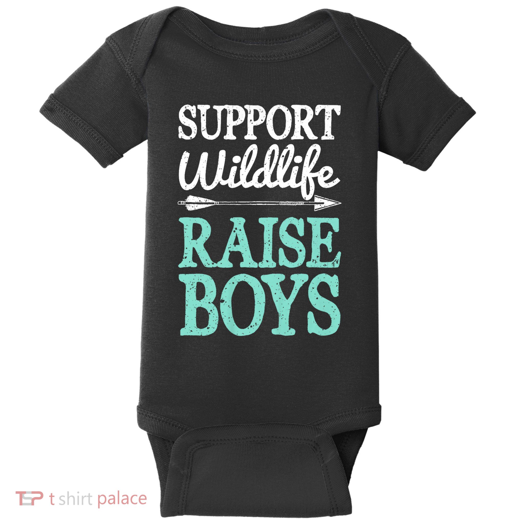 Support Wildlife Raise Mom Dad Mother Parents Baby Bodysuit