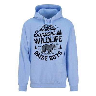 Support Wildlife Raise Mom Dad Mother Parents Unisex Surf Hoodie