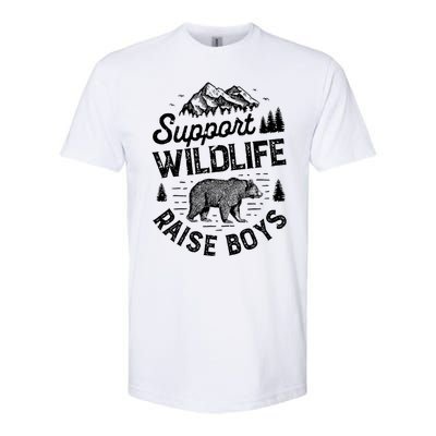 Support Wildlife Raise Mom Dad Mother Parents Softstyle® CVC T-Shirt