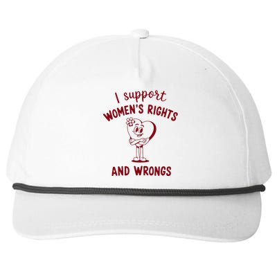 Support Women Rights And Wrongs Feminism Snapback Five-Panel Rope Hat