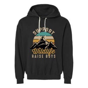 Support Wildlife Raise Boy Garment-Dyed Fleece Hoodie